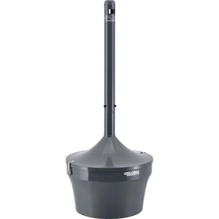 Global Industrial Steel Outdoor Ashtray, 4-1/2 Gallon, Gray 641447GY